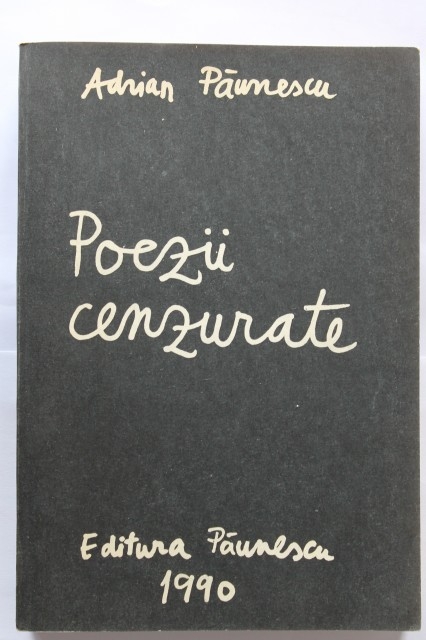 Coperta: POEZII CENZURATE