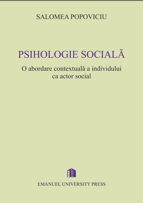 Coperta: Psihologie sociala. O abordare contextuala a individului ca actor social