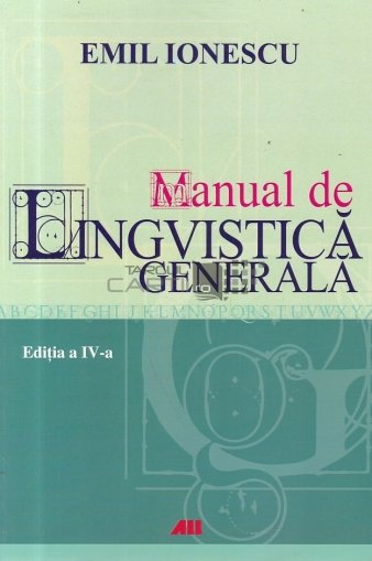 Coperta: Manual de lingvistica generala