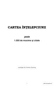 Coperta: Cartea înțelepciunii. O mie de maxime și citate